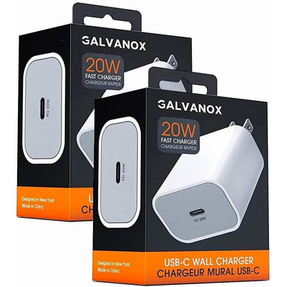 2-Pack: 20W USB-C Wall Charger Plug - Designed for Fast Charging - A-1 Thread Vault