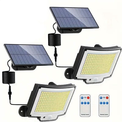 2-Pack: 228 LED Outdoor Split Solar Wall Lights - A-1 Thread Vault