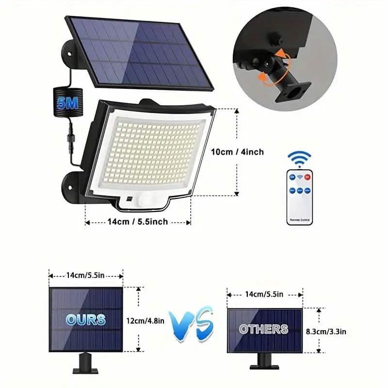 2-Pack: 228 LED Outdoor Split Solar Wall Lights - A-1 Thread Vault