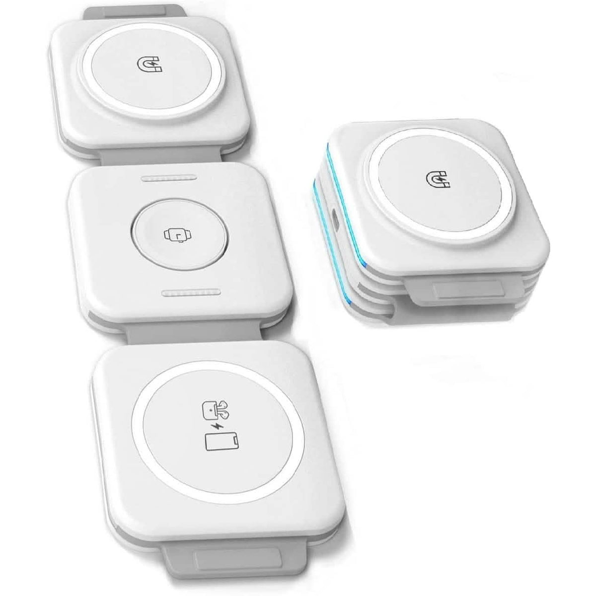 2-Pack: 3-in-1 Travel Charging Station for AirPods, Apple Watch and iPhone - A-1 Thread Vault
