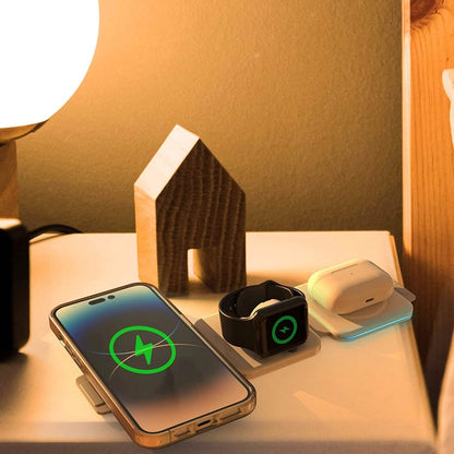 2-Pack: 3-in-1 Travel Charging Station for AirPods, Apple Watch and iPhone - A-1 Thread Vault