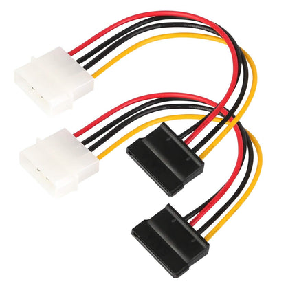 2-Pack: 4 Pin Male To 15Pin Female Data Cable Adapter - A-1 Thread Vault