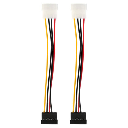 2-Pack: 4 Pin Male To 15Pin Female Data Cable Adapter - A-1 Thread Vault