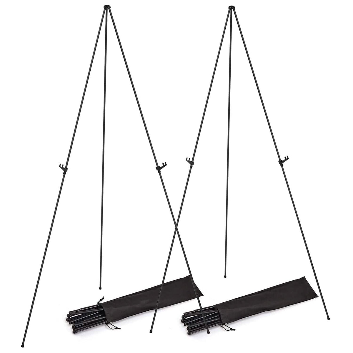 2-Pack: 61" Collapsible A Frame Tripod Easel Iron Alloy Drawing Stand - A-1 Thread Vault