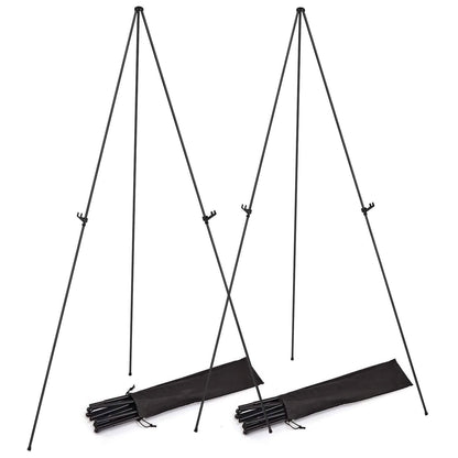 2-Pack: 61" Collapsible A Frame Tripod Easel Iron Alloy Drawing Stand - A-1 Thread Vault
