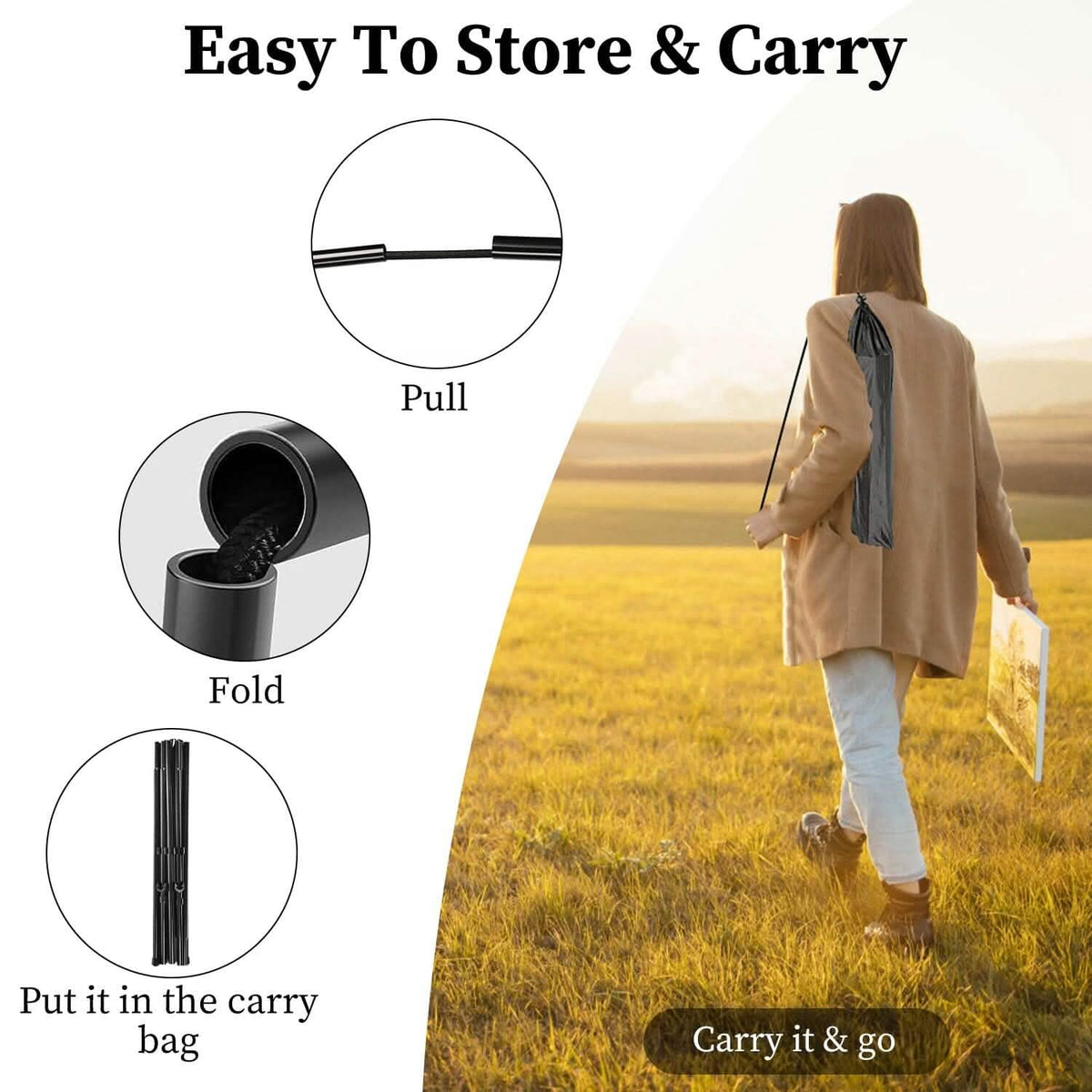 2-Pack: 61" Collapsible A Frame Tripod Easel Iron Alloy Drawing Stand - A-1 Thread Vault