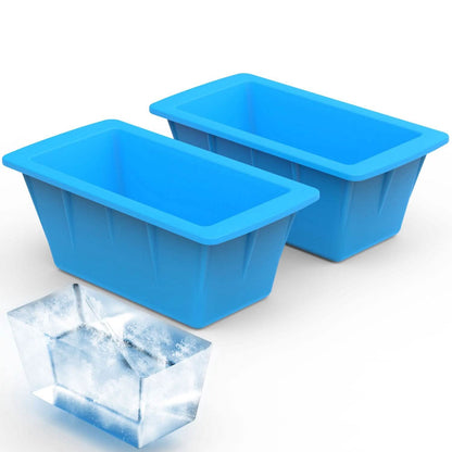 2-Pack: 6.6 lbs. Silicone Freezer Ice Block Molds - A-1 Thread Vault