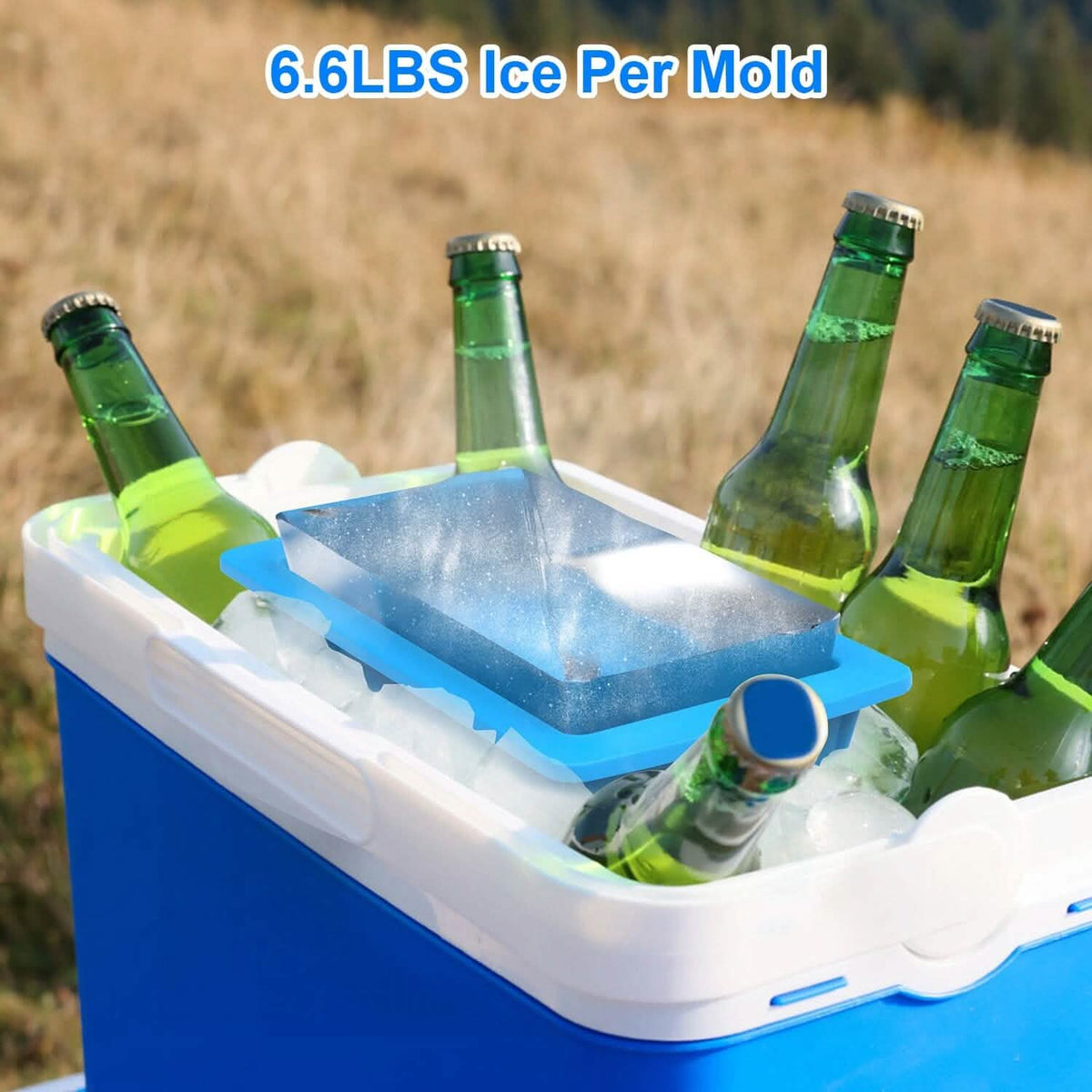 2-Pack: 6.6 lbs. Silicone Freezer Ice Block Molds - A-1 Thread Vault