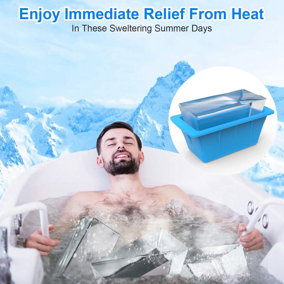 2-Pack: 6.6 lbs. Silicone Freezer Ice Block Molds - A-1 Thread Vault