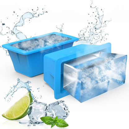 2-Pack: 6.6 lbs. Silicone Freezer Ice Block Molds - A-1 Thread Vault
