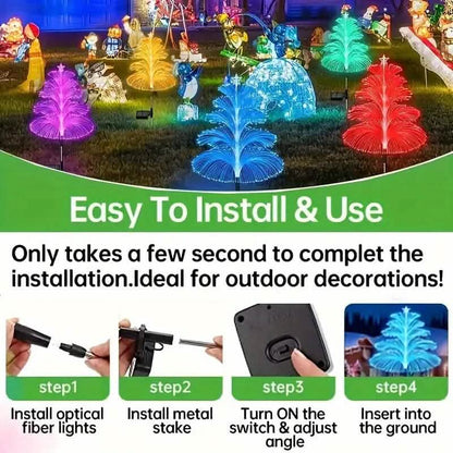 2-Pack: 7 Color-Changing LED Solar Jellyfish Lights - A-1 Thread Vault