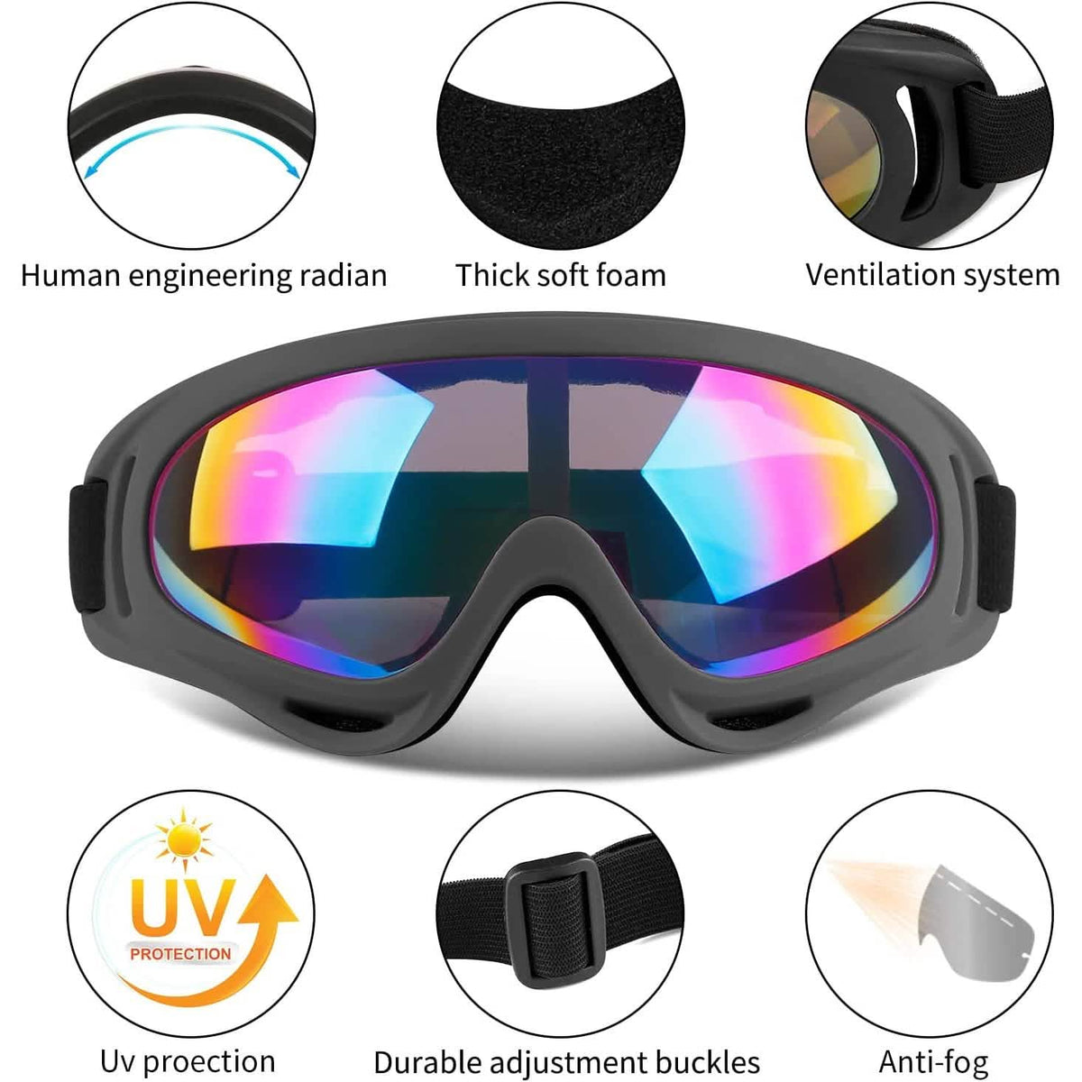 2-Pack: Anti-Scratch Dustproof Sports Goggles - A-1 Thread Vault