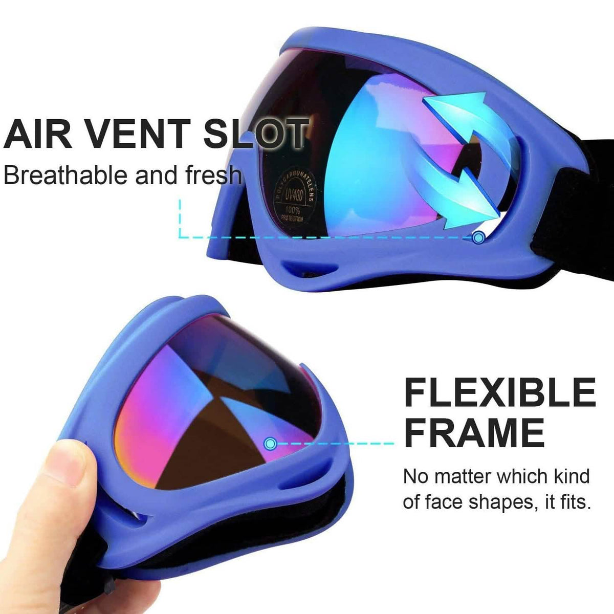 2-Pack: Anti-Scratch Dustproof Sports Goggles - A-1 Thread Vault