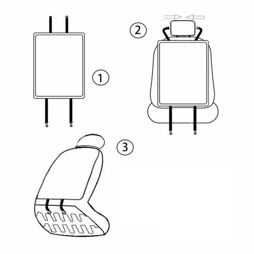 2-Pack: Car Seat Back Storage Bag Multifunctional Adjustable Backseat Storage Bag - A-1 Thread Vault