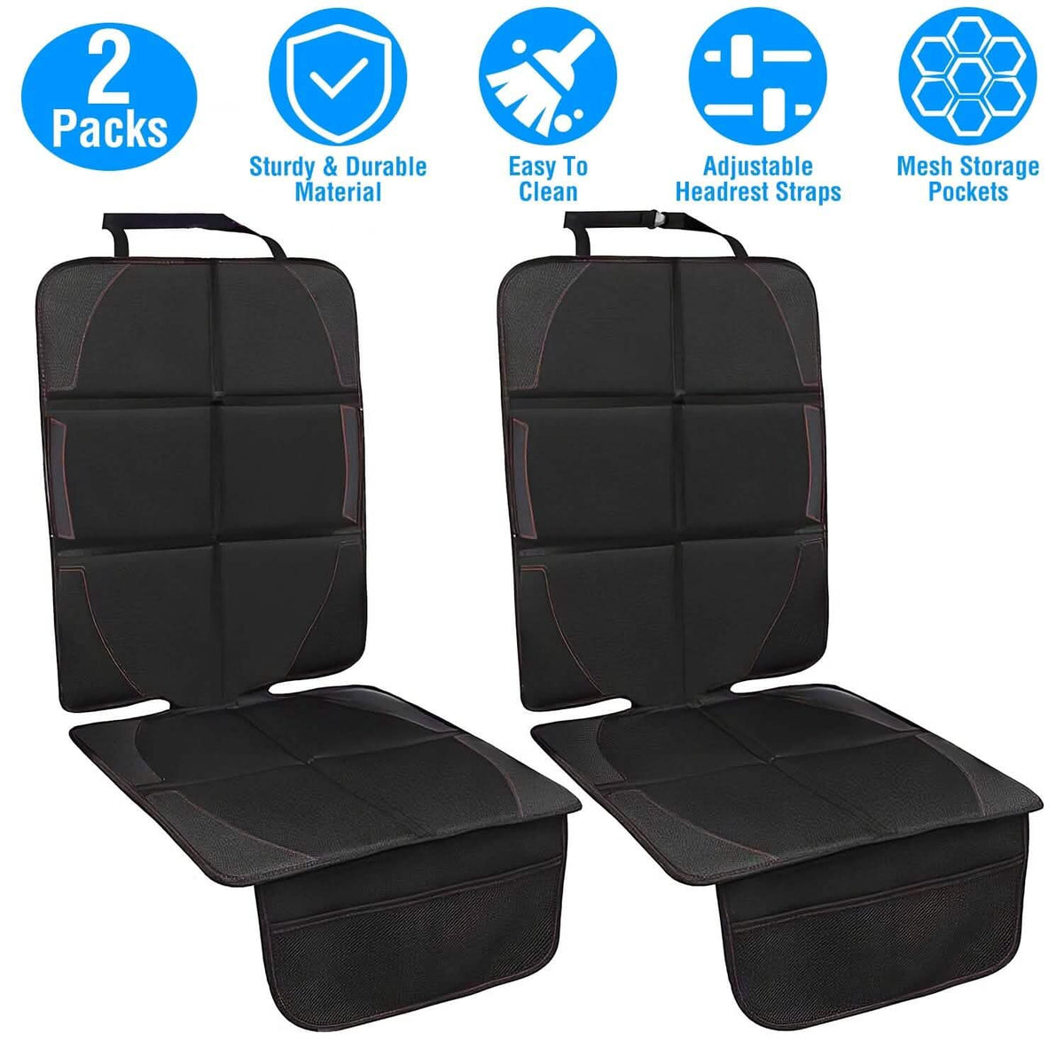 2-Pack: Car Seat Protector Cushion Mat Pad - A-1 Thread Vault