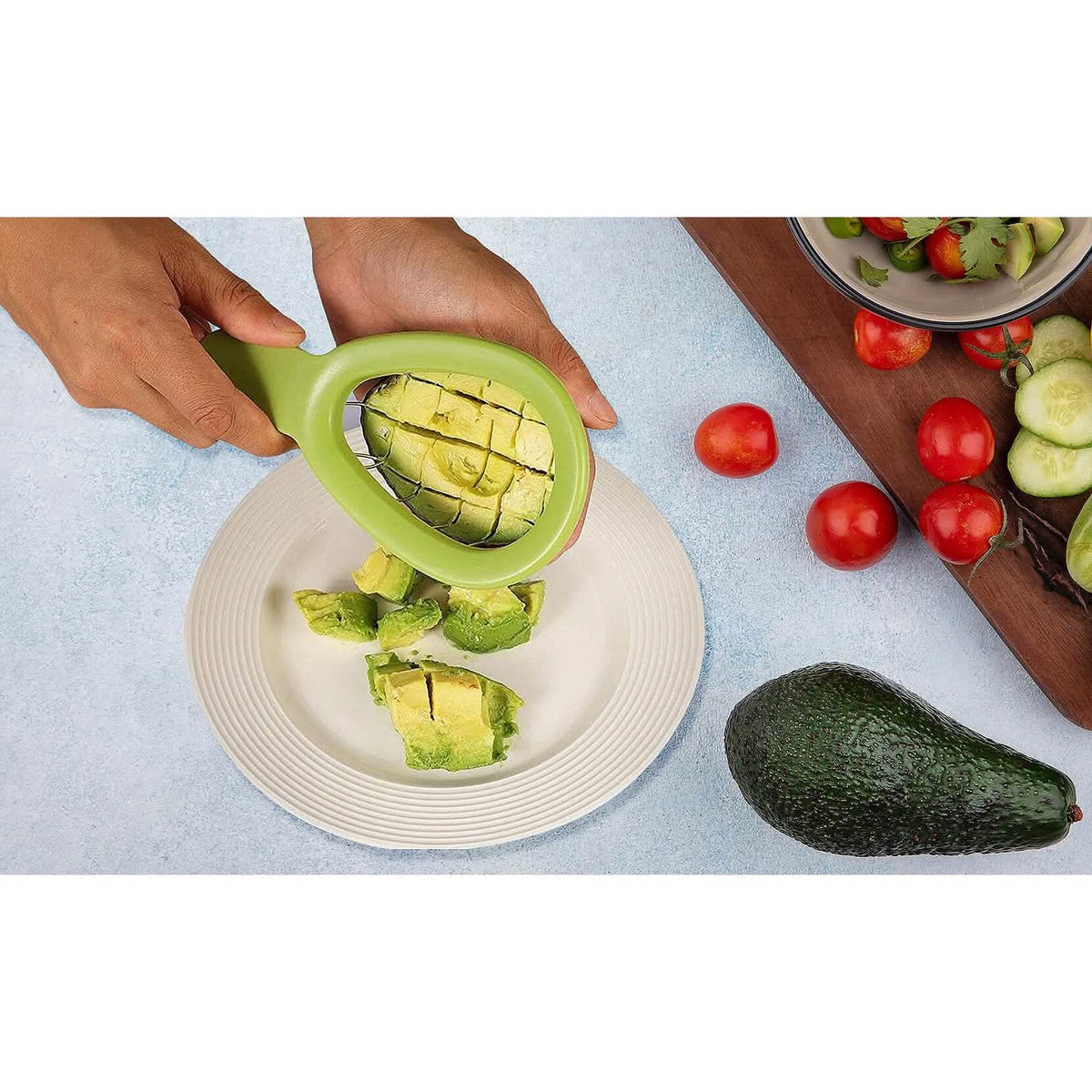 2-Pack: Complete Avocado Slicer Seed Remover Cubber Cutter - A-1 Thread Vault