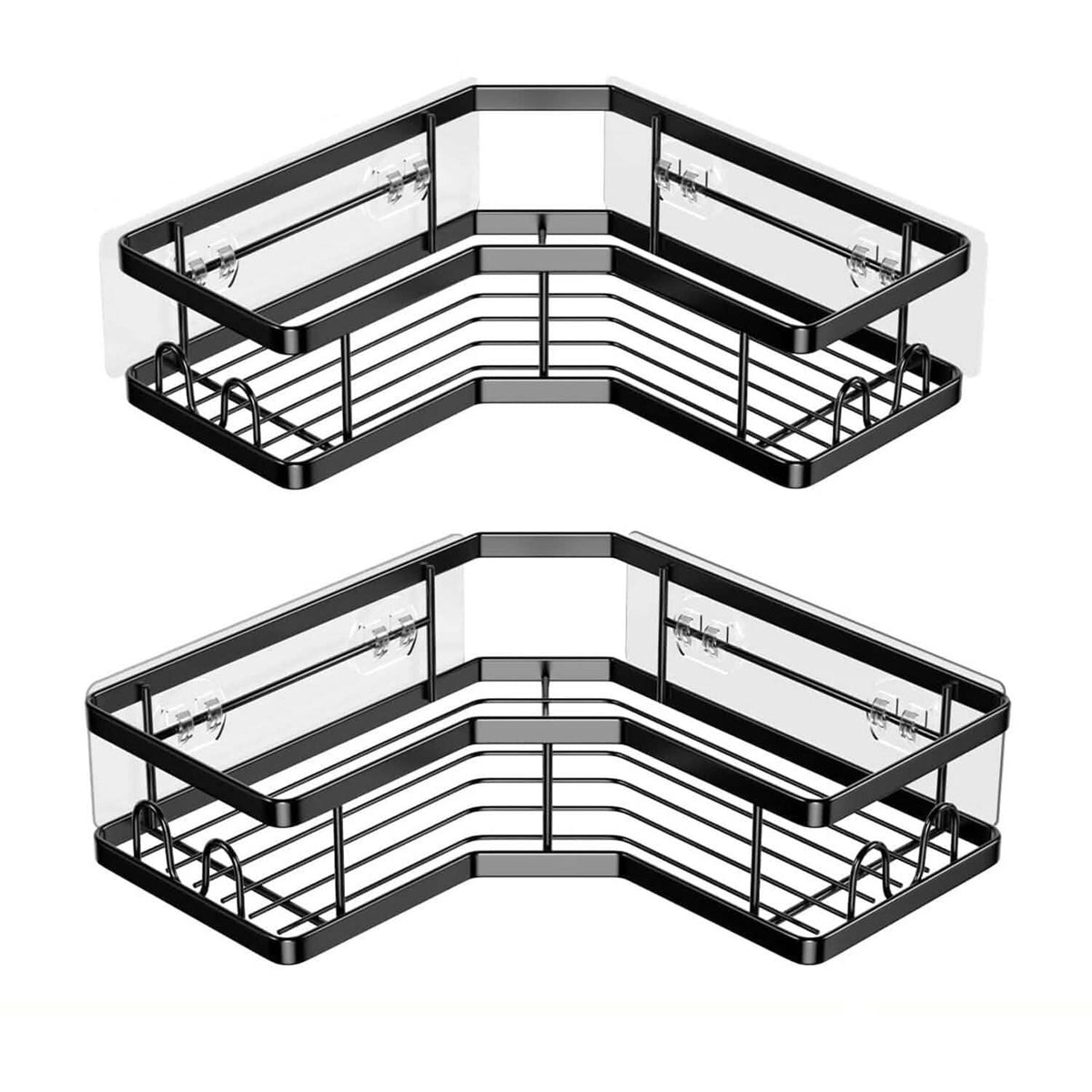 2-Pack: Corner Shower Caddy No Drilling Adhesive Shower Organizer - A-1 Thread Vault