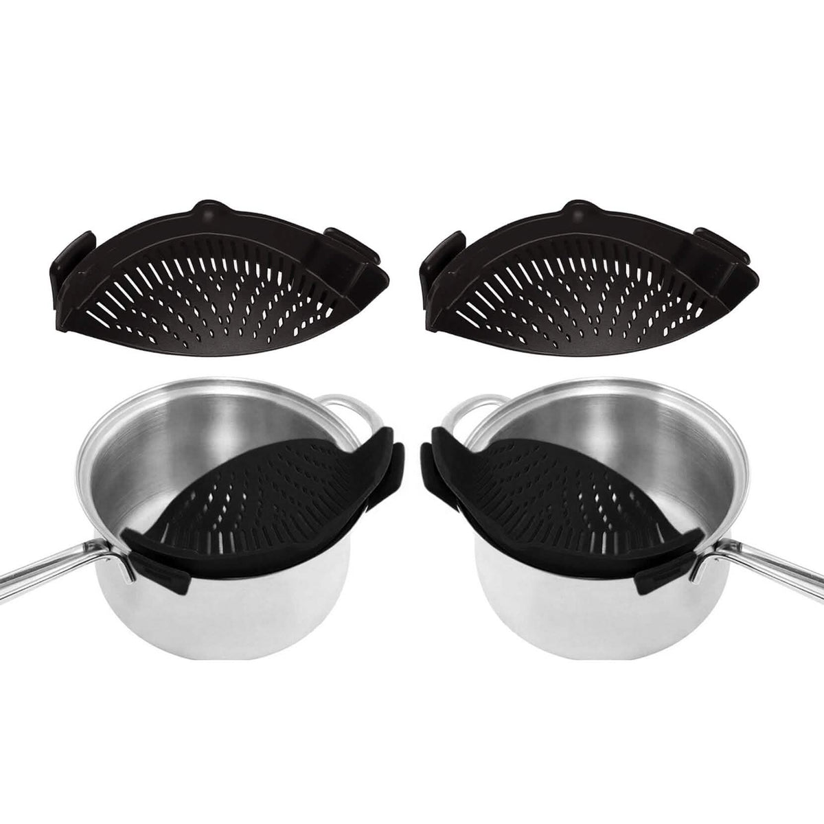 2-Pack: Easy Snap On Heat Resistance Silicone Kitchen Strainer - A-1 Thread Vault