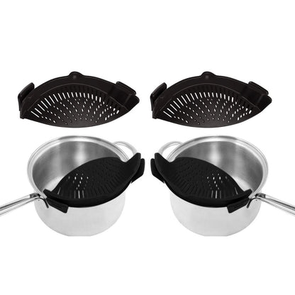 2-Pack: Easy Snap On Heat Resistance Silicone Kitchen Strainer - A-1 Thread Vault