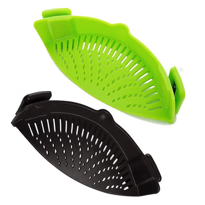 2-Pack: Easy Snap On Heat Resistance Silicone Kitchen Strainer - A-1 Thread Vault