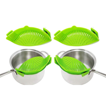 2-Pack: Easy Snap On Heat Resistance Silicone Kitchen Strainer - A-1 Thread Vault