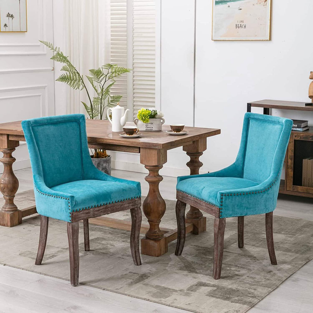 2-Pack: Fabric Upholstered Side Chairs Set - A-1 Thread Vault