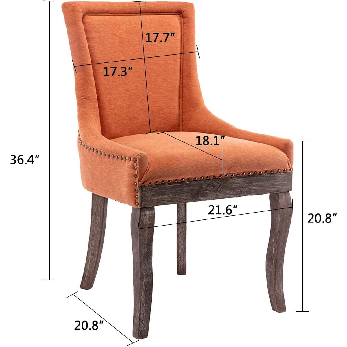 2-Pack: Fabric Upholstered Side Chairs Set - A-1 Thread Vault