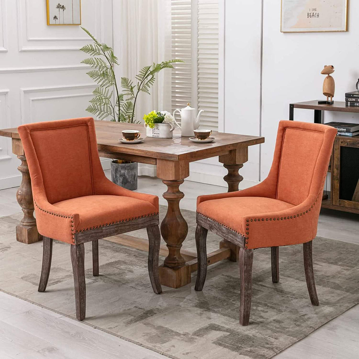 2-Pack: Fabric Upholstered Side Chairs Set - A-1 Thread Vault