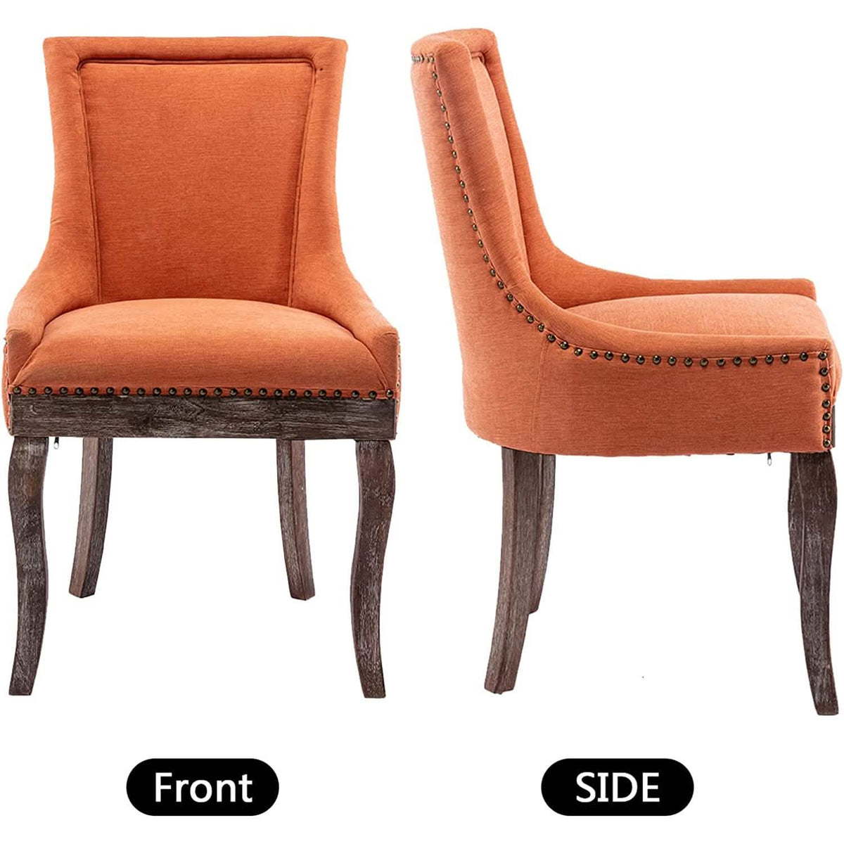 2-Pack: Fabric Upholstered Side Chairs Set - A-1 Thread Vault