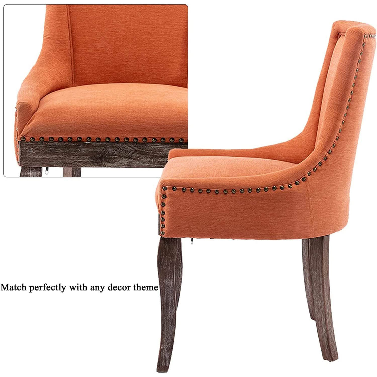 2-Pack: Fabric Upholstered Side Chairs Set - A-1 Thread Vault