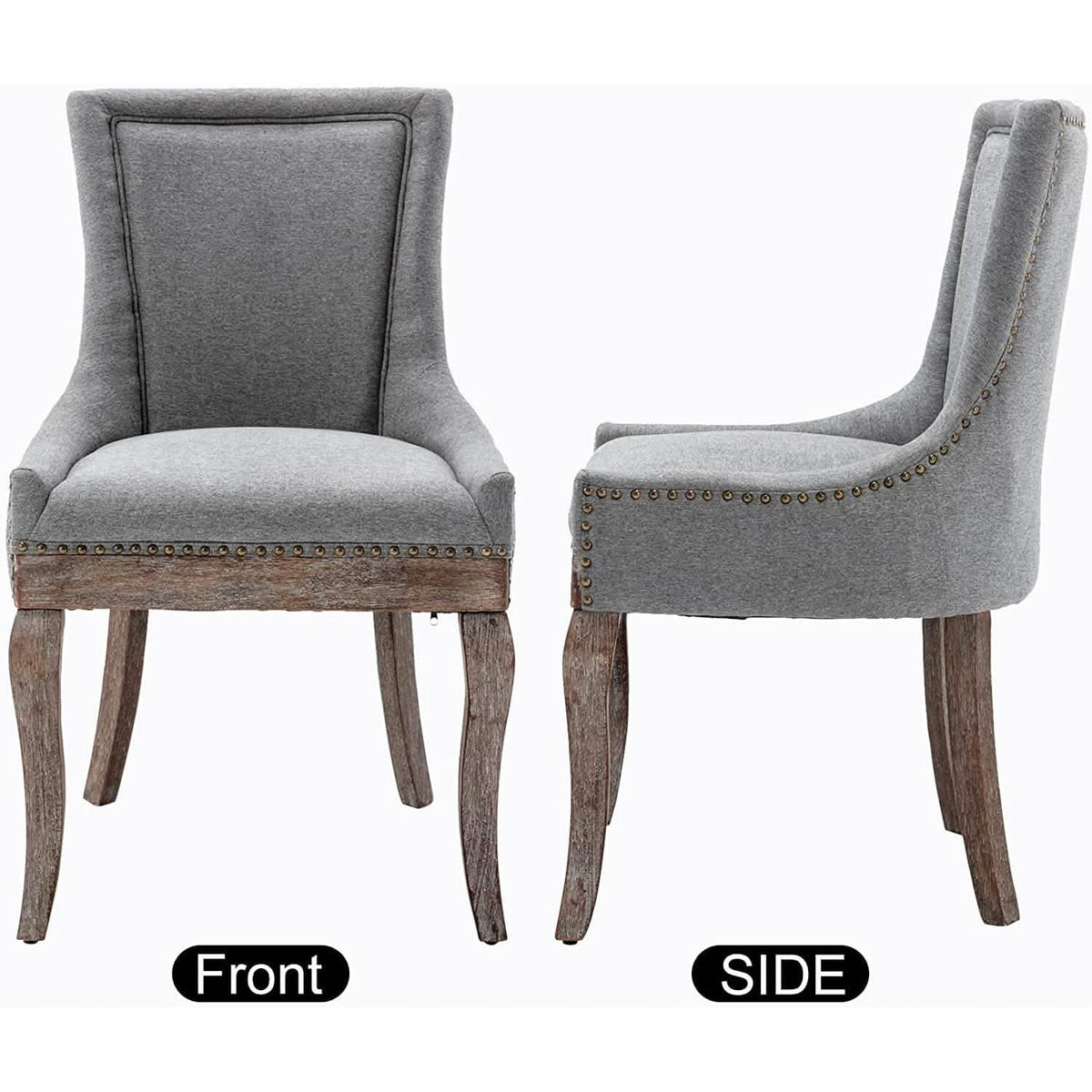 2-Pack: Fabric Upholstered Side Chairs Set - A-1 Thread Vault