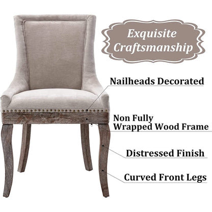 2-Pack: Fabric Upholstered Side Chairs Set - A-1 Thread Vault