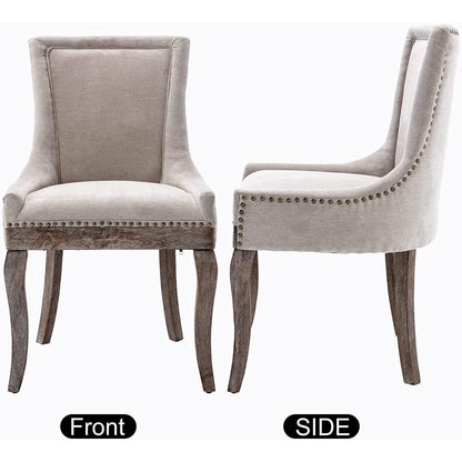 2-Pack: Fabric Upholstered Side Chairs Set - A-1 Thread Vault
