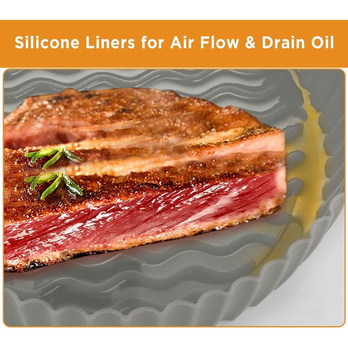 2-Pack: Foldable Silicone Air Fryer Liner - A-1 Thread Vault