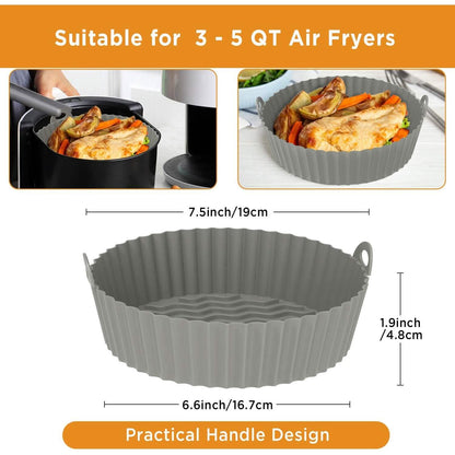 2-Pack: Foldable Silicone Air Fryer Liner - A-1 Thread Vault