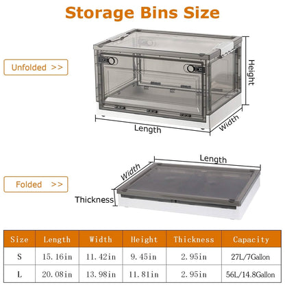 2-Pack: Foldable Storage Bins Collapsible Storage Box Organizer - A-1 Thread Vault