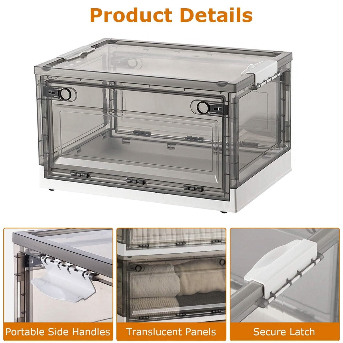 2-Pack: Foldable Storage Bins Collapsible Storage Box Organizer - A-1 Thread Vault