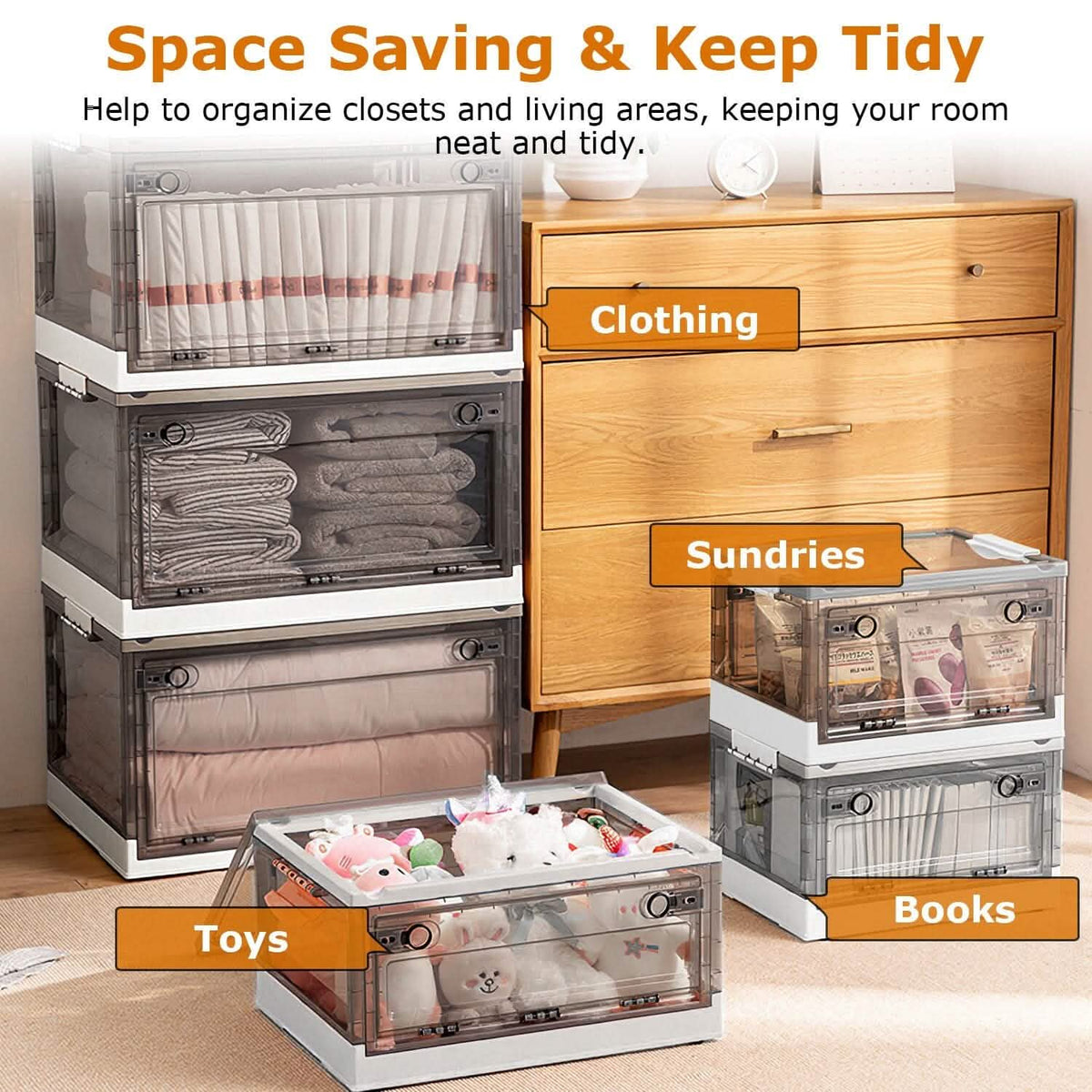 2-Pack: Foldable Storage Bins Collapsible Storage Box Organizer - A-1 Thread Vault