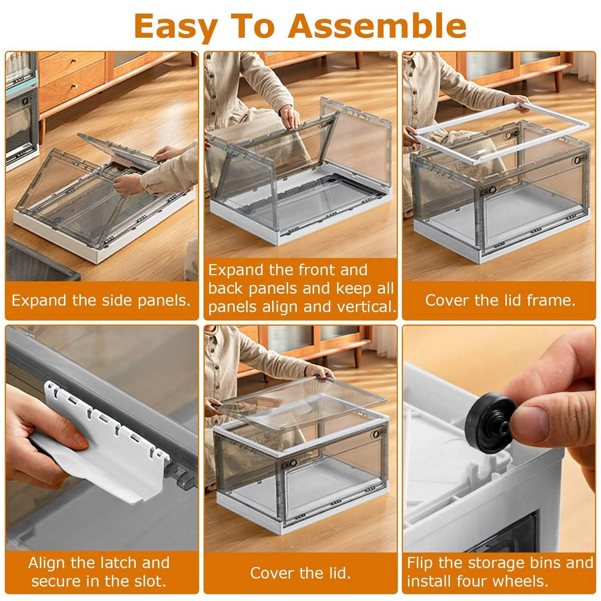 2-Pack: Foldable Storage Bins Collapsible Storage Box Organizer - A-1 Thread Vault