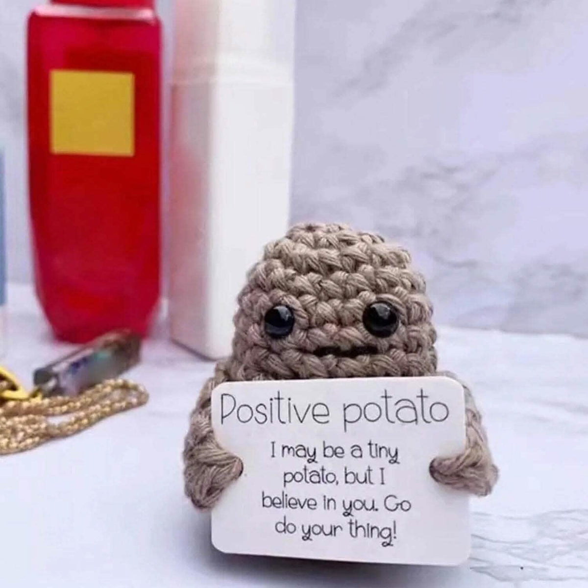 2-Pack: Funny Positive Potato Cute Wool Knitting Doll - A-1 Thread Vault