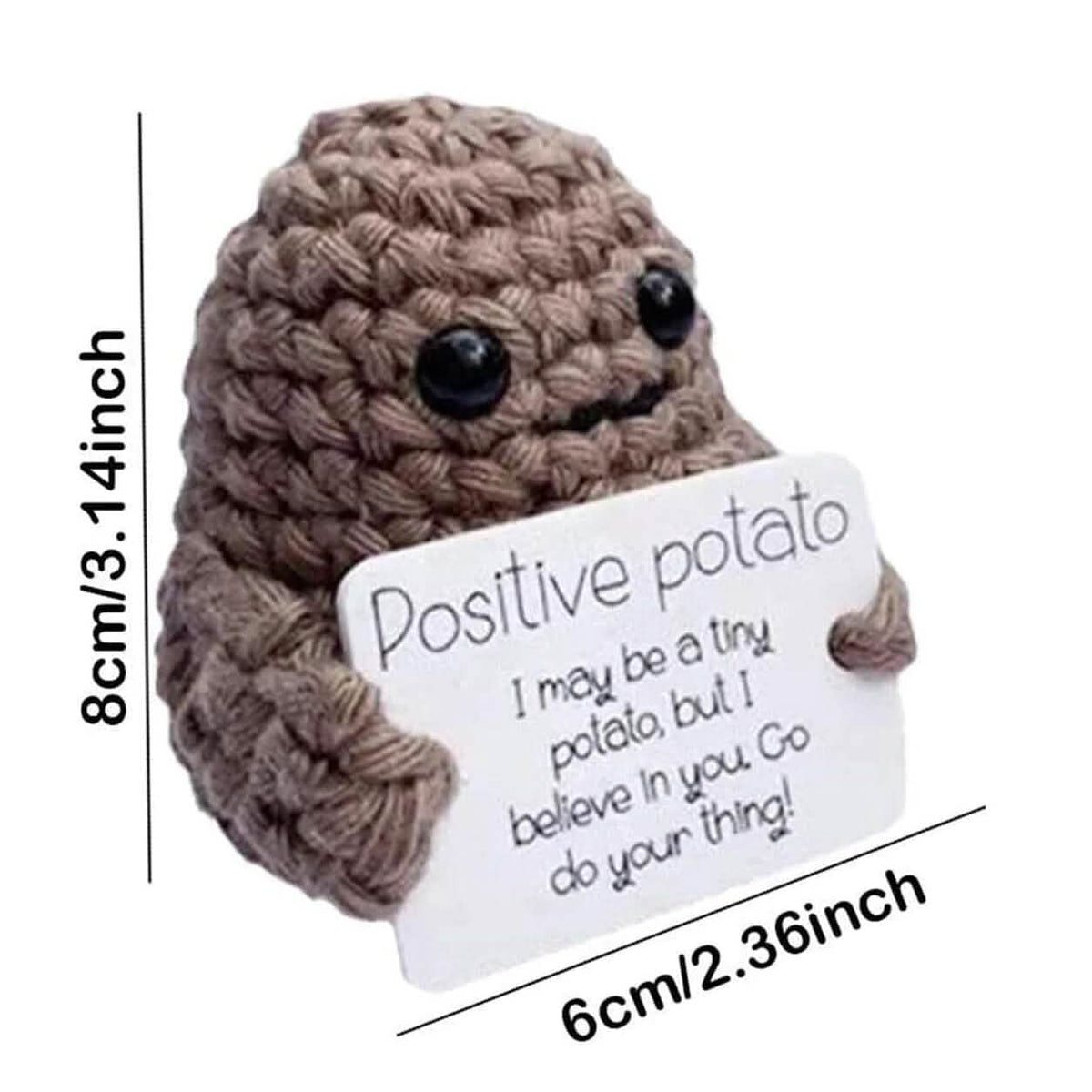 2-Pack: Funny Positive Potato Cute Wool Knitting Doll - A-1 Thread Vault