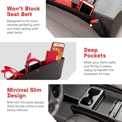 2-Pack: Gap Filler Car Seat Organizer - A-1 Thread Vault