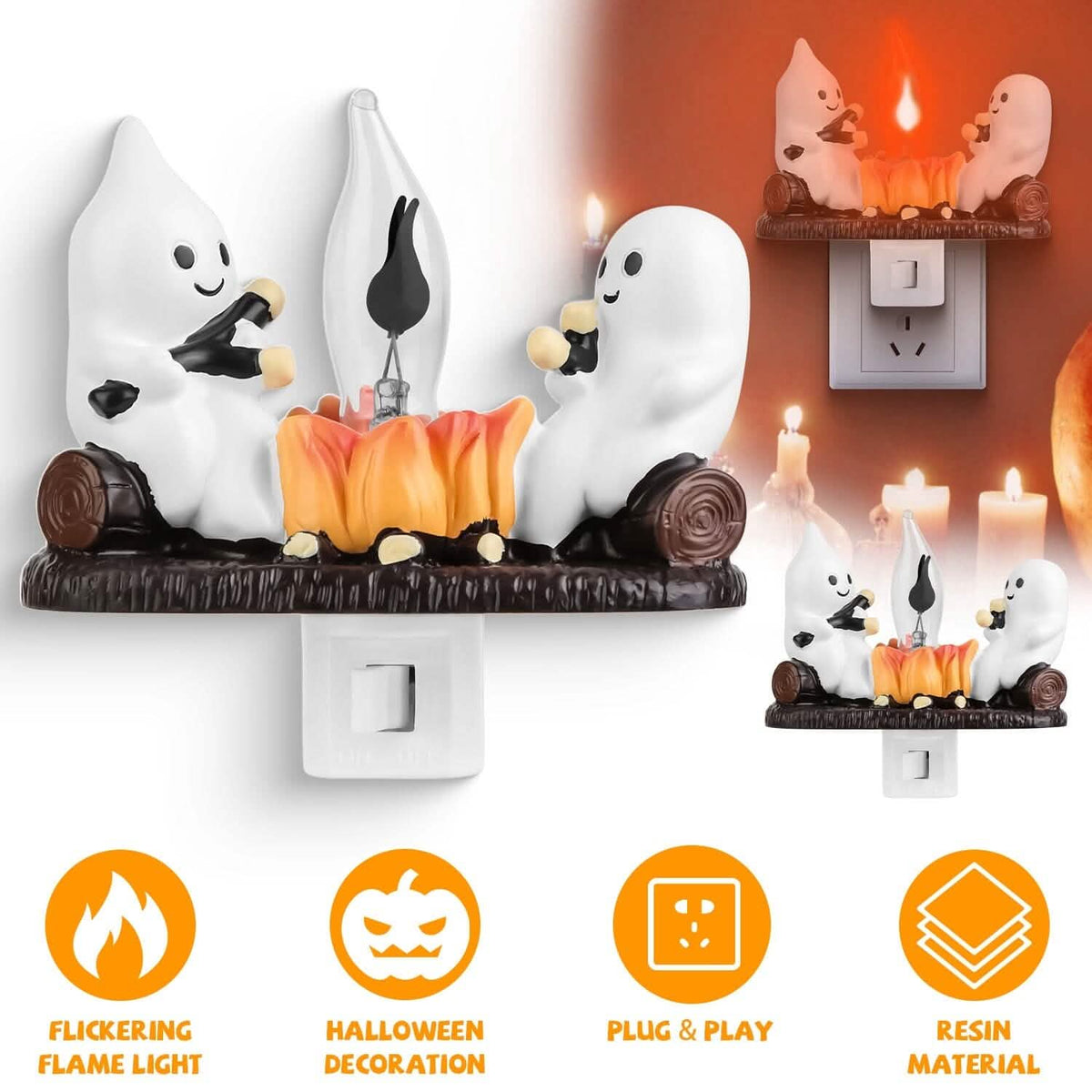 2-Pack: Ghost Campfire Flickering Flame Night - A-1 Thread Vault