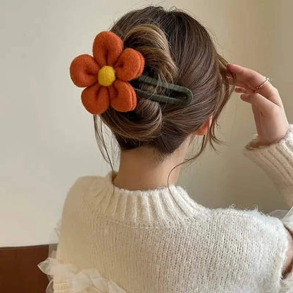 2-Pack: Gorgeous Plush Flower Hairpin - A-1 Thread Vault