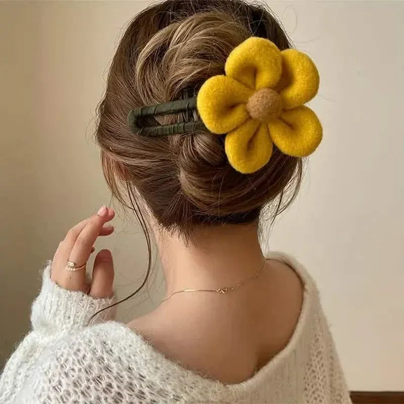 2-Pack: Gorgeous Plush Flower Hairpin - A-1 Thread Vault