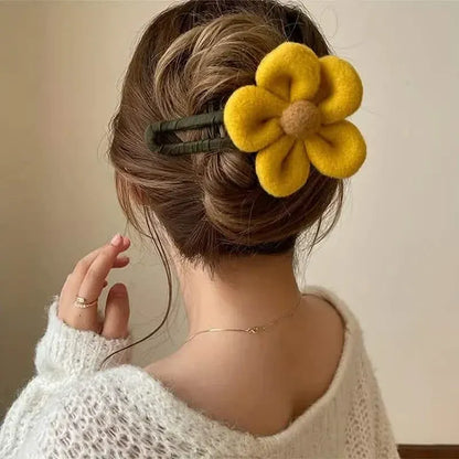 2-Pack: Gorgeous Plush Flower Hairpin - A-1 Thread Vault