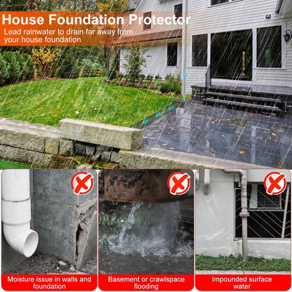 2-Pack: Gutter Downspout Extension Low Profile No Deep Digging Catch - A-1 Thread Vault