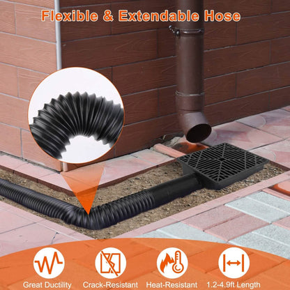 2-Pack: Gutter Downspout Extension Low Profile No Deep Digging Catch - A-1 Thread Vault