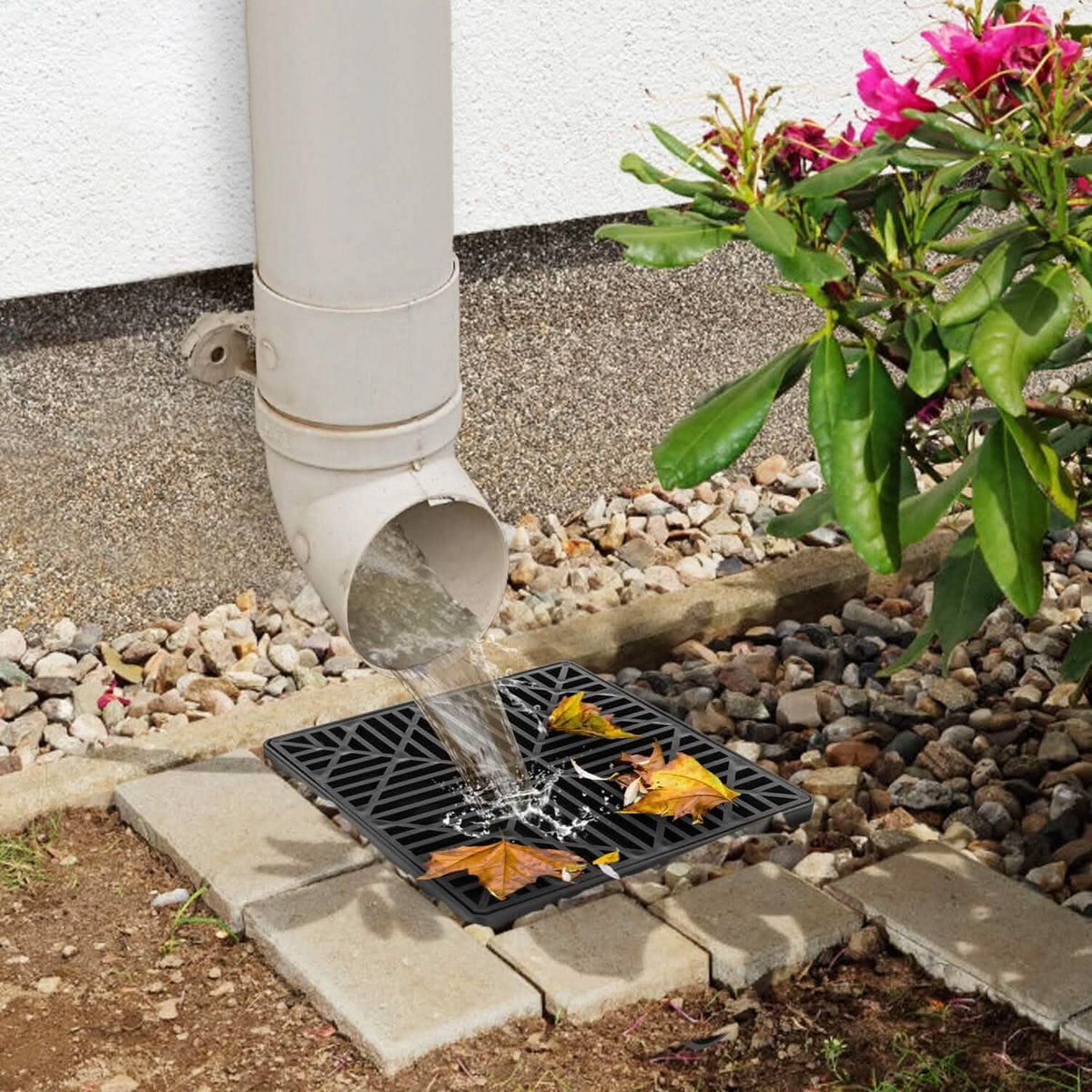 2-Pack: Gutter Downspout Extension Low Profile No Deep Digging Catch - A-1 Thread Vault