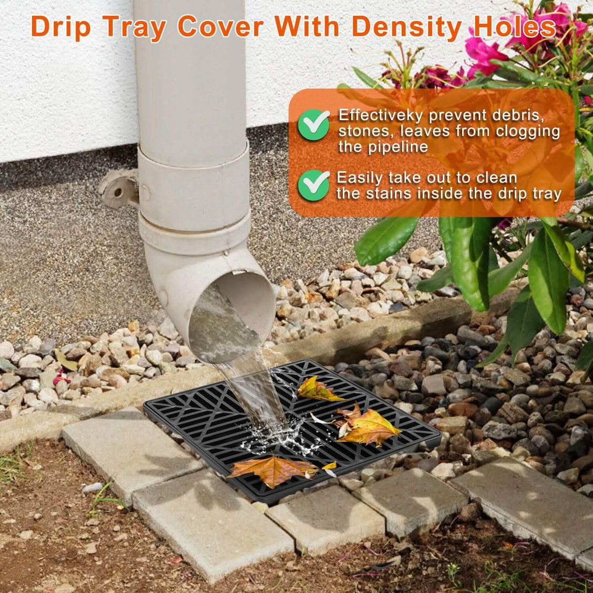 2-Pack: Gutter Downspout Extension Low Profile No Deep Digging Catch - A-1 Thread Vault